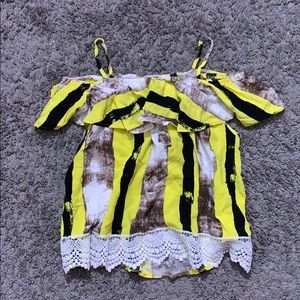 Off the shoulder with straps top